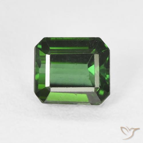 1.23ct Natural Verde floresta Turmalina, Corte Esmeralda, VS