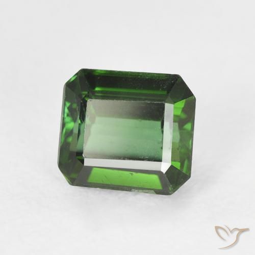 Turmalina Verde floresta Natural 1.23ct, Corte Octógono / Esmeralda, VS