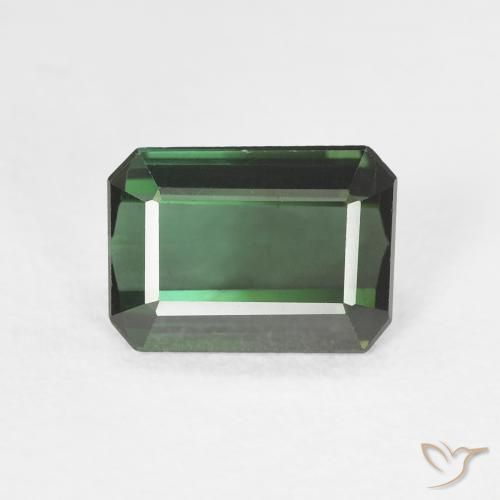 1.42ct Natural Verde floresta Turmalina, Corte Esmeralda, VVS-VS