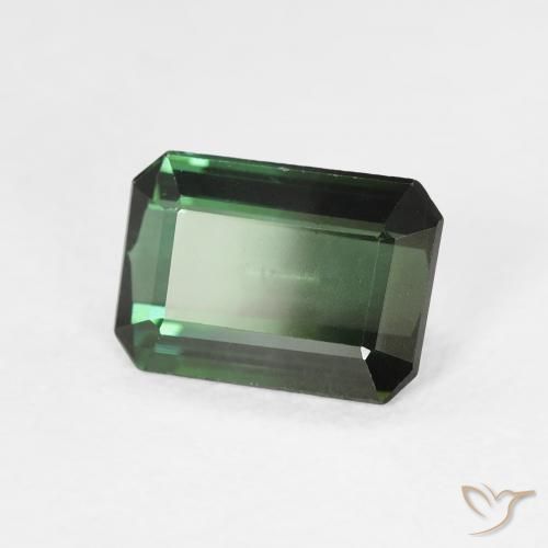 Turmalina Verde floresta Natural 1.42ct, Corte Octógono / Esmeralda, VVS-VS