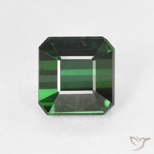 1.72ct Natural Verde floresta Turmalina, Corte Esmeralda, VS