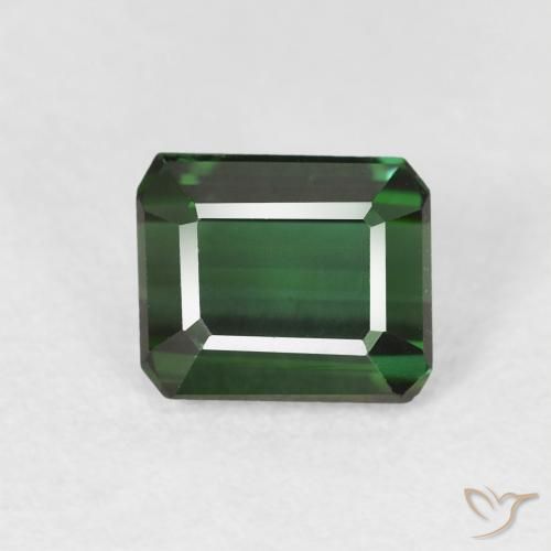 1.18ct Natural Verde floresta Turmalina, Corte Esmeralda, VVS-VS