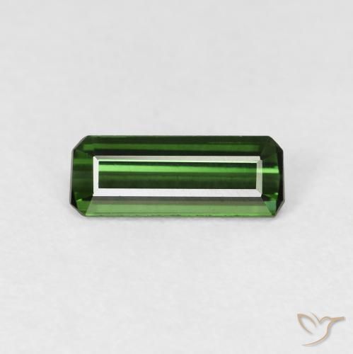 0.69ct Natural Verde escuro Turmalina, Corte Esmeralda, VVS