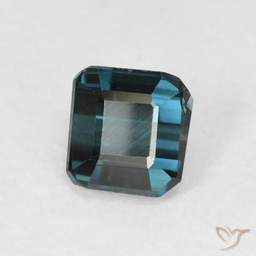 Turmalina Azul marinho profundo Natural 0.72ct, Corte Octógono / Esmeralda, VVS-VS