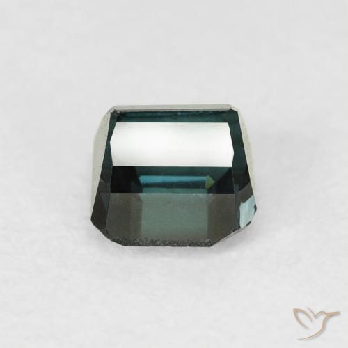 Turmalina Azul marinho profundo Natural 0.72ct, Corte Octógono / Esmeralda, VVS-VS