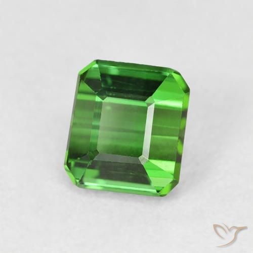 Turmalina Verde Natural 0.91ct, Corte Octógono / Esmeralda, VVS-VS