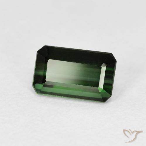 Turmalina Verde floresta Natural 1.30ct, Corte Octógono / Esmeralda, VS