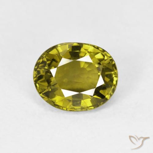 1.19ct Natural verde quente Turmalina, oval, VS