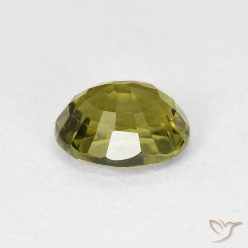 Turmalina verde quente Natural 1.19ct, oval, VS