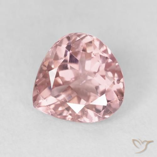 1.48ct Natural Luz rosa Turmalina, Formato de pêra, VS