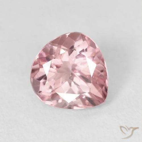 Turmalina Luz rosa Natural 1.08ct, Formato de pêra, VVS-VS