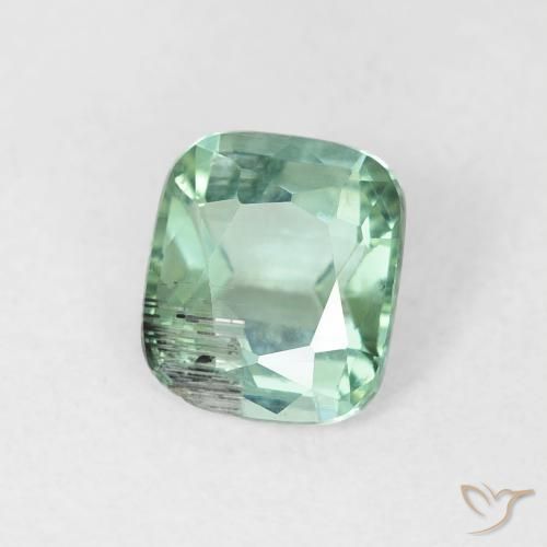 Turmalina Verde azulado Natural 0.85ct, Almofada, VS-SI