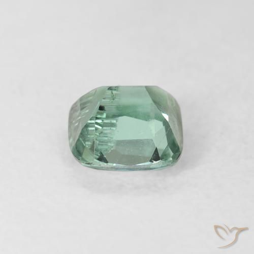 Turmalina Verde azulado Natural 0.85ct, Almofada, VS-SI