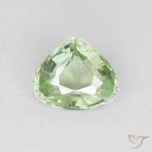 0.94ct Natural Verde Sábio Muito Claro Turmalina, Trilhão, VS