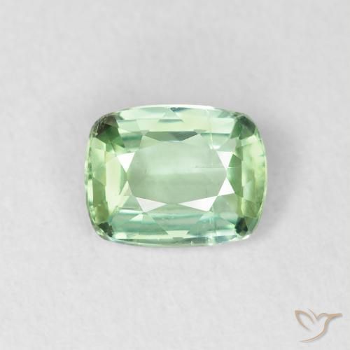 0.67ct Natural Luz verde Turmalina, Almofada, VS
