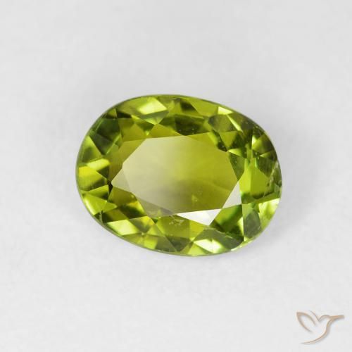 Turmalina verde escuro Natural 1.52ct, oval, VS