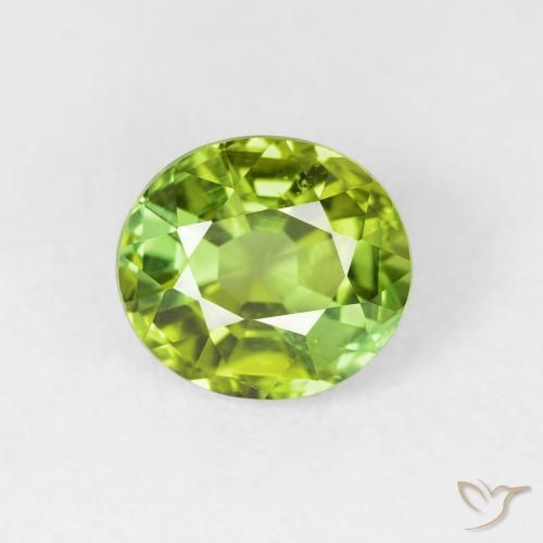 1.65ct Natural Verde Vivo Claro Turmalina, oval, VVS-VS