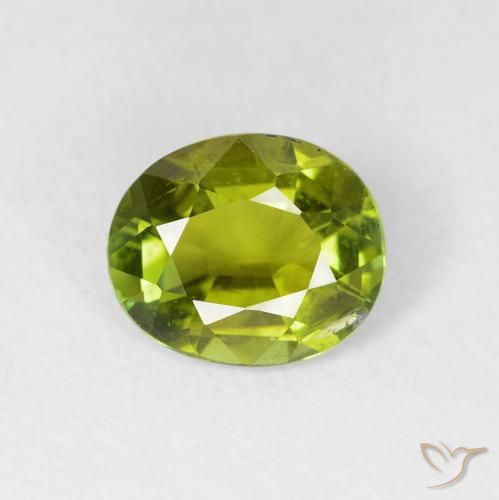 1.43ct Natural verde vivo Turmalina, oval, VS
