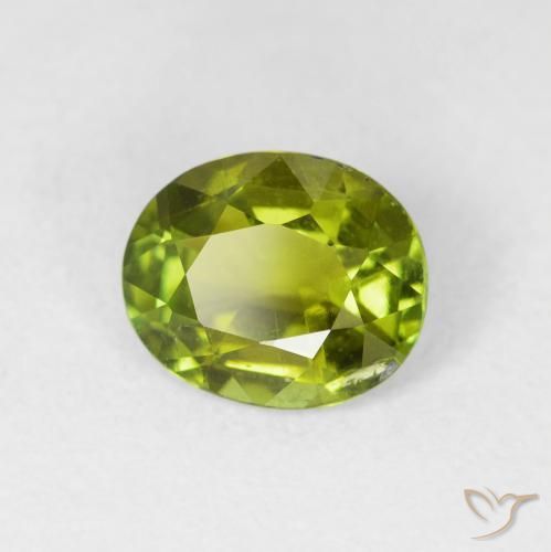 Turmalina verde vivo Natural 1.43ct, oval, VS