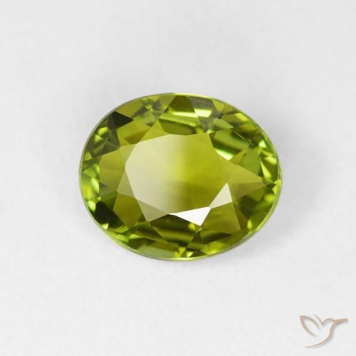 Turmalina verde escuro Natural 1.65ct, oval, VVS