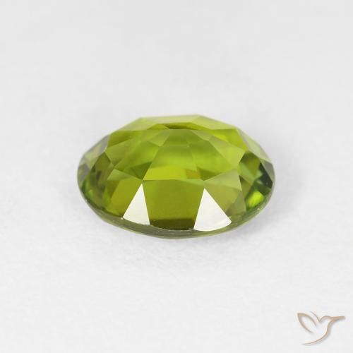 Turmalina verde escuro Natural 1.65ct, oval, VVS