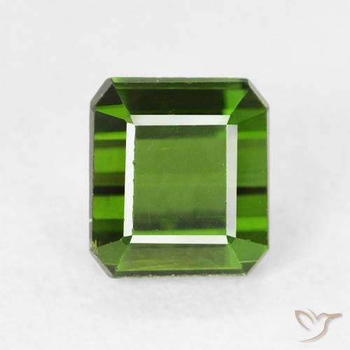 1.28ct Natural Verde escuro Turmalina, Corte Esmeralda, VS