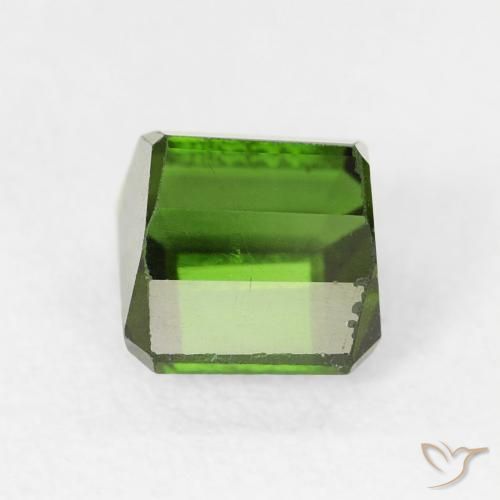 Turmalina Verde escuro Natural 1.28ct, Corte Octógono / Esmeralda, VS