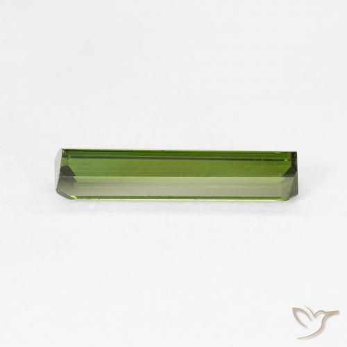 Turmalina verde quente Natural 1.29ct, Corte Octógono / Esmeralda, VVS-VS