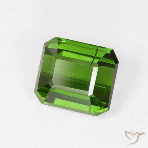 Turmalina verde escuro Natural 0.84ct, Corte Octógono / Esmeralda, VS-SI