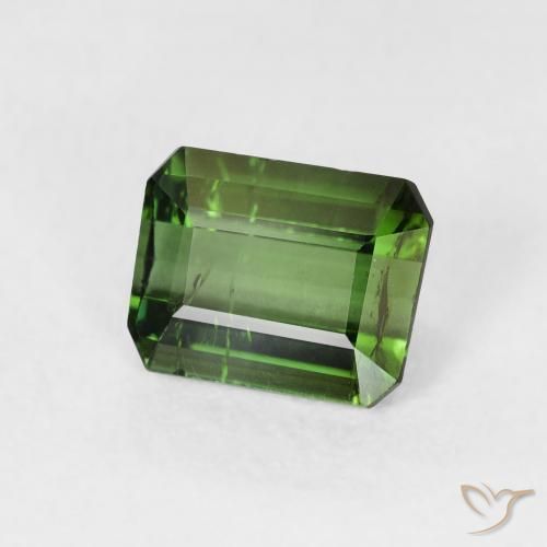 Turmalina Medium Dark-Green Natural 1.08ct, Corte Octógono / Esmeralda, VS-SI