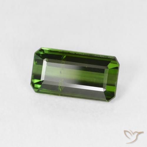 Turmalina Verde escuro Natural 0.98ct, Corte Octógono / Esmeralda, VS-SI