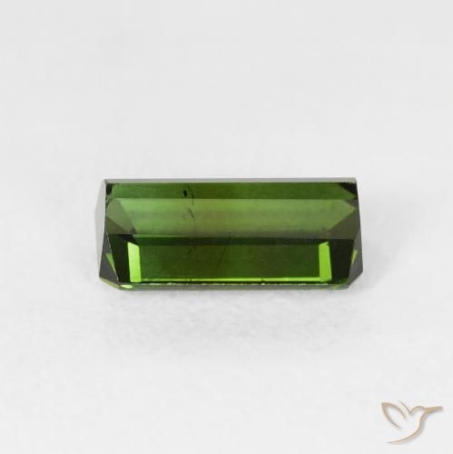 Turmalina Verde escuro Natural 0.98ct, Corte Octógono / Esmeralda, VS-SI