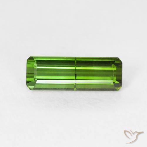 1.12ct Natural verde escuro Turmalina, Corte Esmeralda, VS-SI