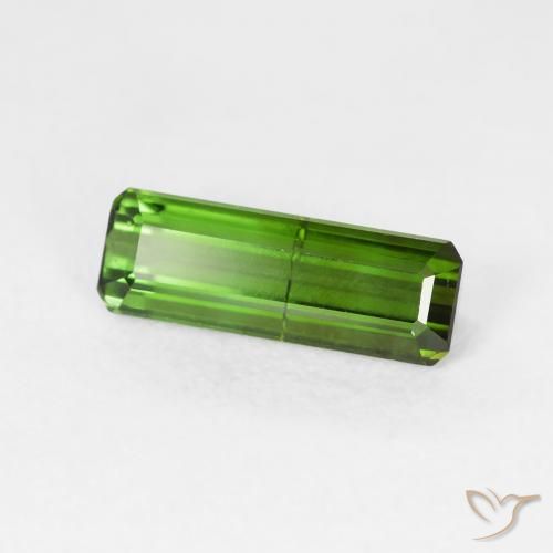 Turmalina verde escuro Natural 1.12ct, Corte Octógono / Esmeralda, VS-SI
