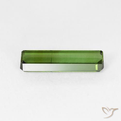 Turmalina Verde floresta Natural 1.36ct, Corte Octógono / Esmeralda, VS