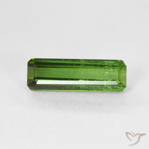 1.22ct Natural Verde médio Turmalina, Corte Esmeralda, VS