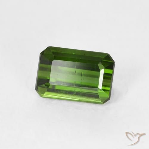Turmalina Verde escuro Natural 0.60ct, Corte Octógono / Esmeralda, VS