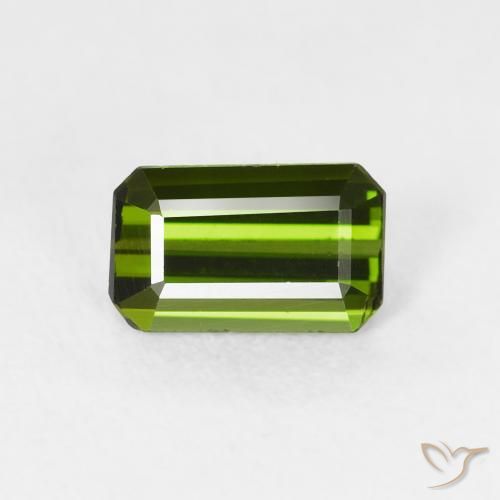 0.72ct Natural Verde floresta Turmalina, Corte Esmeralda, VS