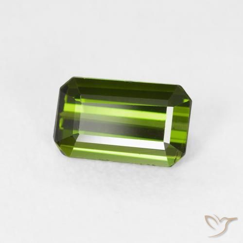 Turmalina Verde floresta Natural 0.72ct, Corte Octógono / Esmeralda, VS