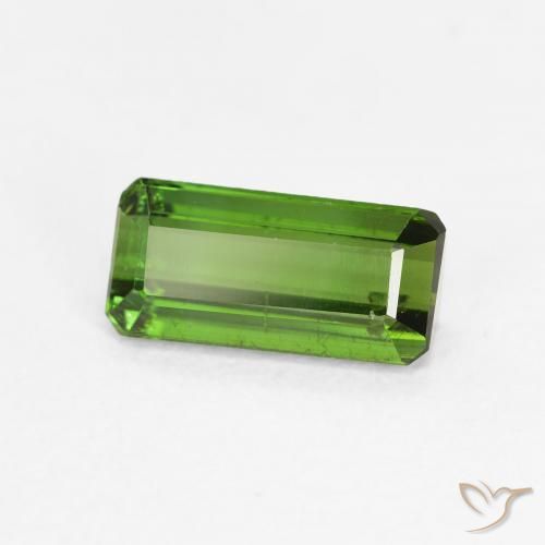 Turmalina verde escuro Natural 1.08ct, Corte Octógono / Esmeralda, VS