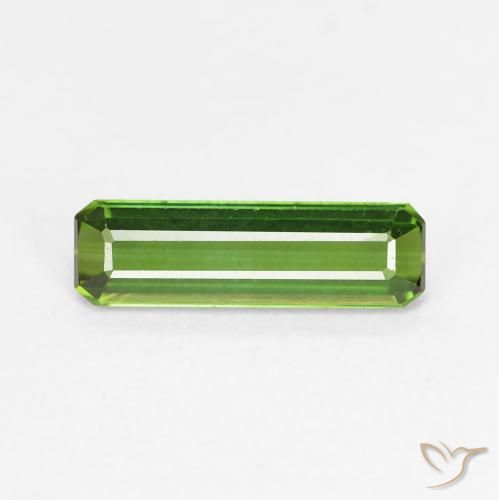0.80ct Natural verde escuro Turmalina, Corte Esmeralda, VVS-VS