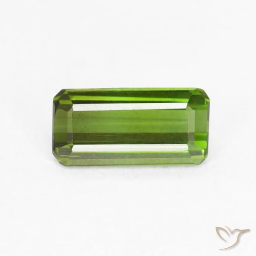 0.59ct Natural verde quente Turmalina, Corte Esmeralda, VVS-VS
