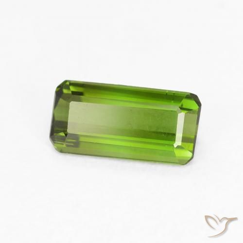 Turmalina verde quente Natural 0.59ct, Corte Octógono / Esmeralda, VVS-VS