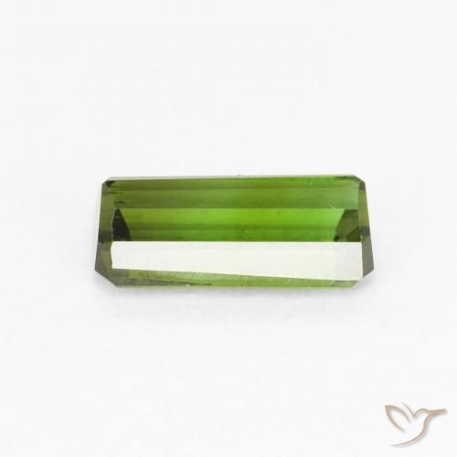 Turmalina verde quente Natural 0.59ct, Corte Octógono / Esmeralda, VVS-VS