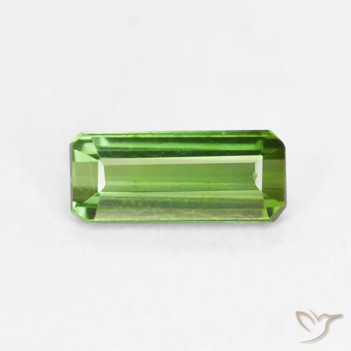 0.63ct Natural Verde floresta Turmalina, Corte Esmeralda, VVS-VS