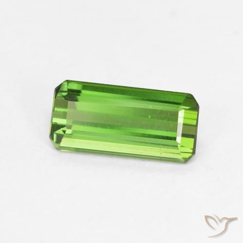 Turmalina verde escuro Natural 0.89ct, Corte Octógono / Esmeralda, VVS-VS
