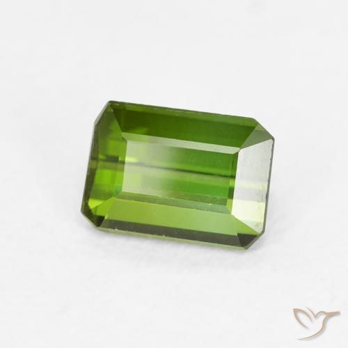 Turmalina verde escuro Natural 0.72ct, Corte Octógono / Esmeralda, VVS
