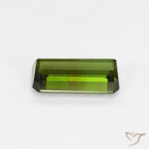 Turmalina Verde Terroso Natural 0.88ct, Corte Octógono / Esmeralda, VVS-VS