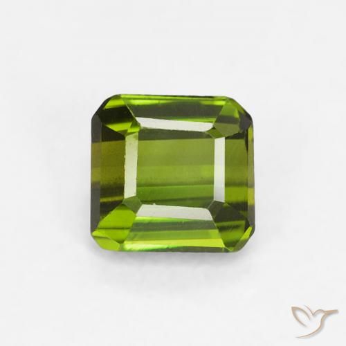 0.52ct Natural Verde médio Turmalina, Corte Esmeralda, VVS-VS