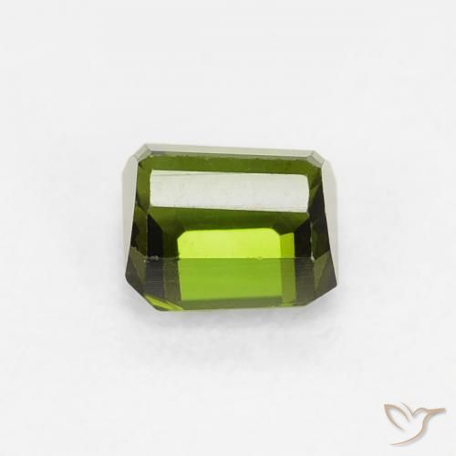 Turmalina Verde médio Natural 0.52ct, Corte Octógono / Esmeralda, VVS-VS